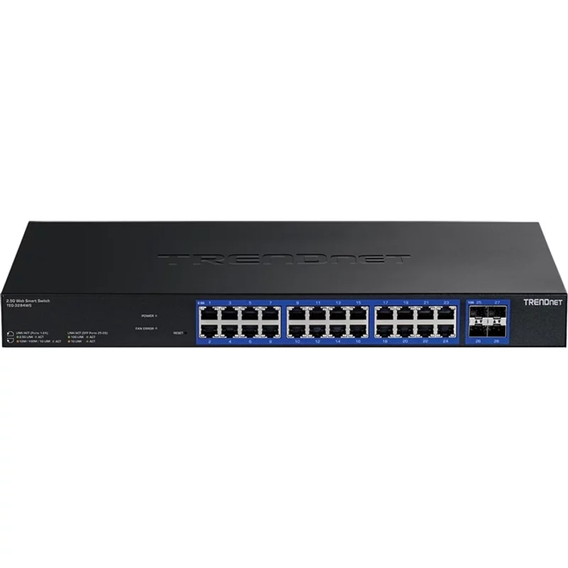 TRENDnet TEG-3284WS | 24-Ports 2.5GBase-T RJ-45 GbE 4-Port 10GBase-X SFP+ Managed Gigabit Ethernet Network Switch — Networking Equipment