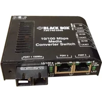 Black Box LBH100AE-SC | Standard Media Converter Switch 240-VAC Multimode SC