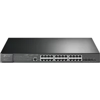 Tp-Link TL-SG3428XMP | JetStream 24-Port Gigabit RJ45 PoE+ & 4x 10GE SFP+ Ports Layer 2 Rack Mountable Managed Switch
