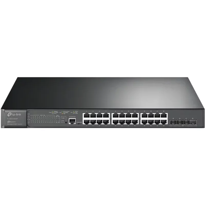 TP-LINK TL-SG3428XMP | JetStream 24-Port Gigabit RJ45 PoE+ & 4x 10GE SFP+ Ports Layer 2 Rack Mountable Managed Switch — Équipement réseau