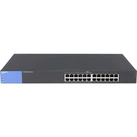 Linksys LGS124P-UK | 24 x Ports PoE+ 10/100/1000Base-X Rack-mountable Unmanaged Gigabit Ethernet Network Switch — Networking Equipment