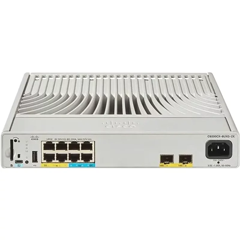 Cisco C9200CX-8UXG-2X-E | Catalyst 9200CX 8x 10Gigabit Ethernet UPoE and 2x 10Gigabit Ethernet SFP+ Expansion Slot Managed Rack-mountable Compact Ethernet Switch