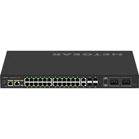 Netgear GSM4230UP-100PRS | M4250 Series M4250-26G4F-PoE++ 24 x RJ-45 Ports PoE+ 1000Base-T + 2 x RJ-45 Ports + 4 x SFP Ports Layer 3 Managed 1U Rack-mountable Gigabit Ethernet Network Switch