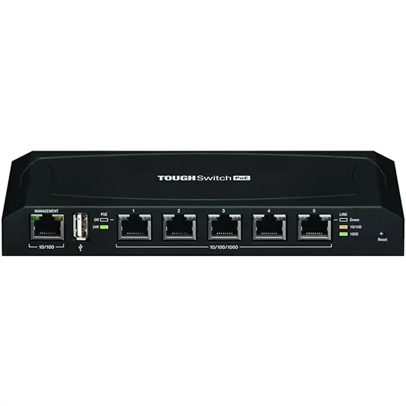 Ubiquiti TS-5-POE | TOUGHSwitch PoE Manageable 2 Layer Supported Wall Mountable Desktop — Équipement réseau