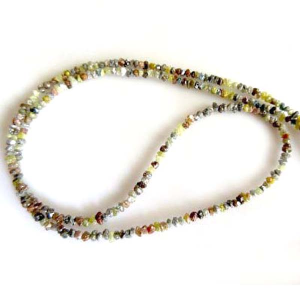 18 Inch Mixed Color Rough Diamond Beads - 2.00 to 3.00 MM — Jewelry Beads