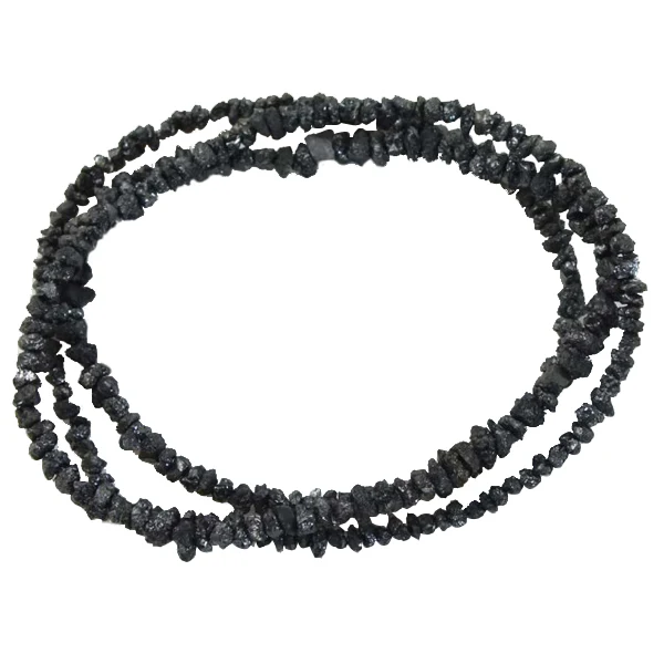 Collier en argent de 20 pouces avec perles de diamant noir - 2,00 à 3,00 MM — Collier Argent Femme