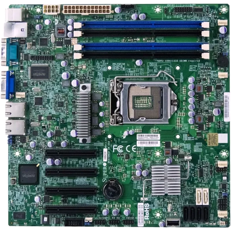 Supermicro MBD-X9SCM-F-B | Socket LGA1155 Intel C204 PCH Chipset Micro-ATX System Board (Motherboard) Supports Xeon E3-1200/E3-1200 v2 Series DDR3 4x DIMM — Car