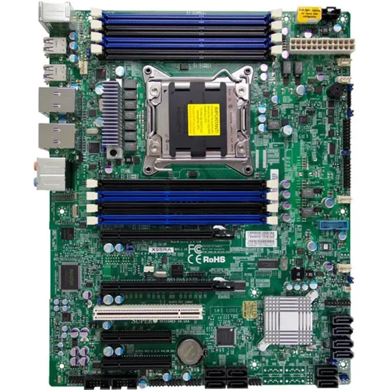 Supermicro X9SRA-O | Socket LGA2011 Intel C602 Chipset ATX System Board (Motherboard) Supports Core i7/Xeon E5-2600/E5-1600 Series DDR3 8x DIMM — Motherboards