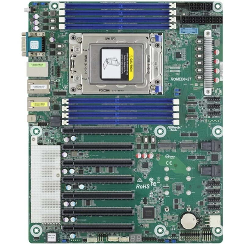 ASRock ROMED8-2T | Socket SP3 LGA4094 Soc Chipset ATX System Board (Motherboard) Supports Epyc 7003/7002 Series DDR4 8x Dimm — Cartes mères