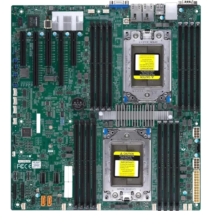 Supermicro H11DSI-NT | Socket SP3 System on Chip Chipset Eatx System Board (Motherboard) Supports 2x AMD Epyc 7001/7002 Series DDR4 16x Dimm — Cartes mères