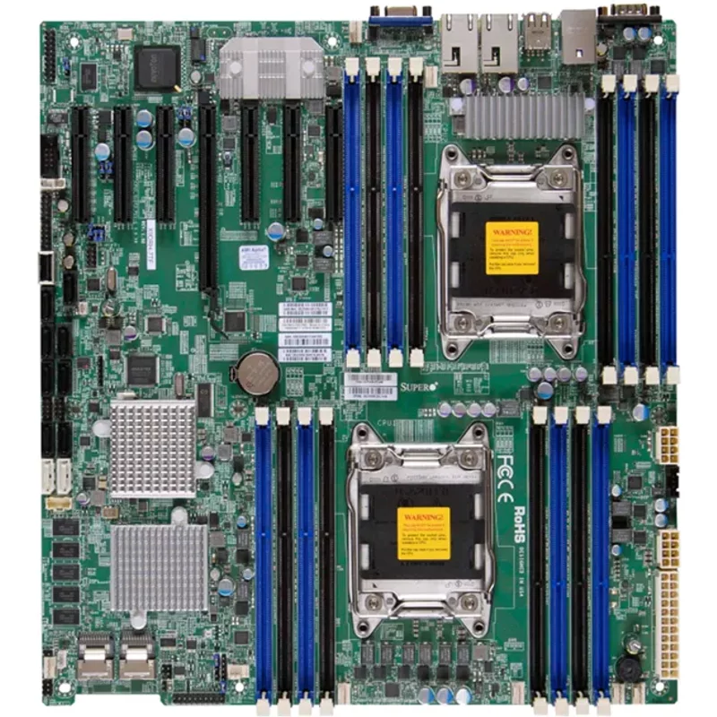 Supermicro MD-X9DRH-7F-B | Xeon E5-2600/E5-2600v2 Intel C602 Chipset Dual Socket LGA-2011 DDR3 RAM Extended ATX System Board (Motherboard) — Motherboards