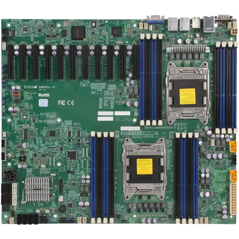 Supermicro MBD-X9DRX+-F-O | Socket LGA2011 Intel C602 Chipset Proprietary System Board (Motherboard) Supports 2x Xeon E5-2600 DDR3 16x DIMM — Cartes mères