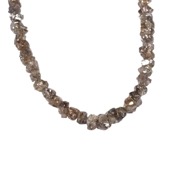 18 Inch Brown Diamond Beads Necklace - 2.00 to 3.00 MM