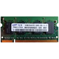 Samsung M470T6464QZ3-CE6 | 512MB DDR2-667MHz PC2-5300 Non-ECC Unbuffered Sodimm CL5 1Rx16 1.8V 200-Pin Memory Module