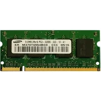 Samsung M470T6554BG0-CCC | 512MB DDR2-400MHz PC2-3200 Non-ECC Unbuffered SODIMM CL3 2Rx16 1.8V 200-Pin Memory Module — Computer Memory (RAM)
