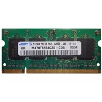 Samsung M470T6554CZ0-CD5 | 512MB DDR2-533MHz PC2-4200 Non-ECC Unbuffered SODIMM CL4 2Rx16 1.8V 200-Pin Memory Module — Computer Memory (RAM)
