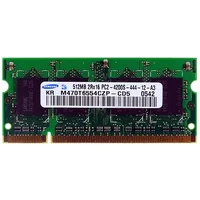 Samsung M470T6554CZP-CD5 | 512MB DDR2-533MHz PC2-4200 Non-ECC Unbuffered Sodimm CL4 2Rx16 1.8V 200-Pin Memory Module