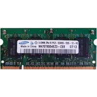 Samsung M470T6554EZ3-CE6 | 512MB DDR2-667MHz PC2-5300 Non-ECC Unbuffered Sodimm CL5 2Rx16 1.8V 200-Pin Memory Module