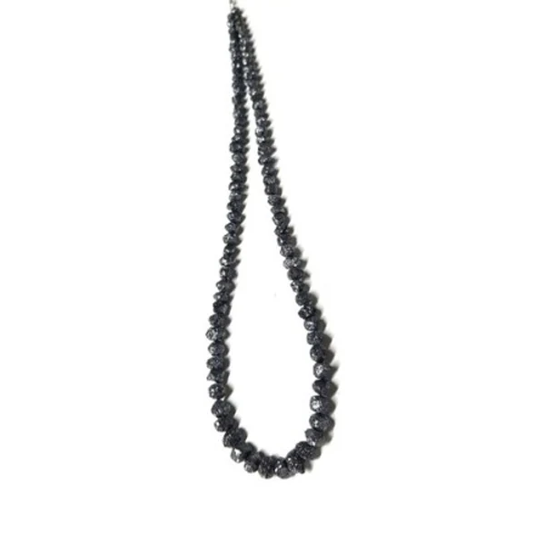 16 Inch Natural Raw Black Diamond Beads Strand - 2.00 to 3.00 MM — Silver Necklace Women