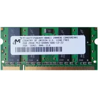 Micron MT16HTF25664HY-800E1 | 2GB DDR2-800MHz PC2-6400 Non-ECC Unbuffered Sodimm CL6 2Rx8 1.8V 200-Pin Memory Module