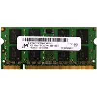 Micron MT16HTF25664HZ-667H1 | 2GB DDR2-667MHz PC2-5300 Non-ECC Unbuffered Sodimm CL5 2Rx8 1.8V 200-Pin Memory Module
