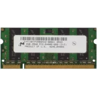 Micron MT16HTF25664HZ-800G1 | 2GB DDR2-800MHz PC2-6400 Non-ECC Unbuffered Sodimm CL6 2Rx8 1.8V 200-Pin Memory Module