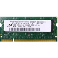 Micron MT16HTS51264HY-667A1 | 4GB DDR2-667MHz PC2-5300 Non-ECC Unbuffered SODIMM CL5 2Rx8 1.8V 200-Pin Memory Module — Computer Memory (RAM)