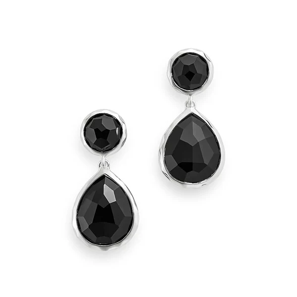 Bague Empilable Diamant Noir Forme Poire 15 Carats - GemoneDiamonds — Boucles D'oreilles