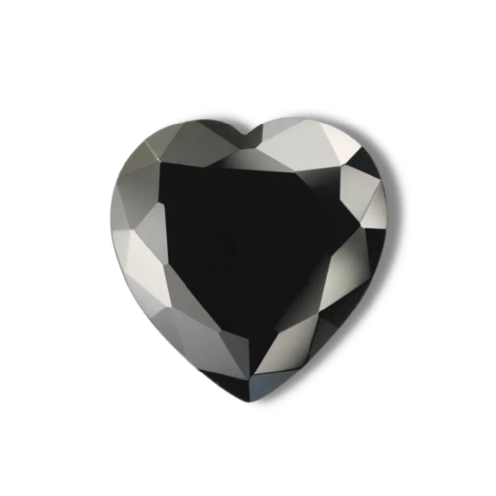 GemoneDiamonds Diamants noirs en vrac en forme de cœur de 1 à 5 ct AA — Pierres précieuses en vrac