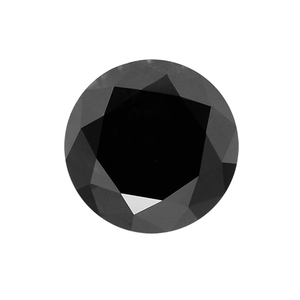 4.5 MM Round Cut Natural Black Diamonds - AA — Loose Gemstones