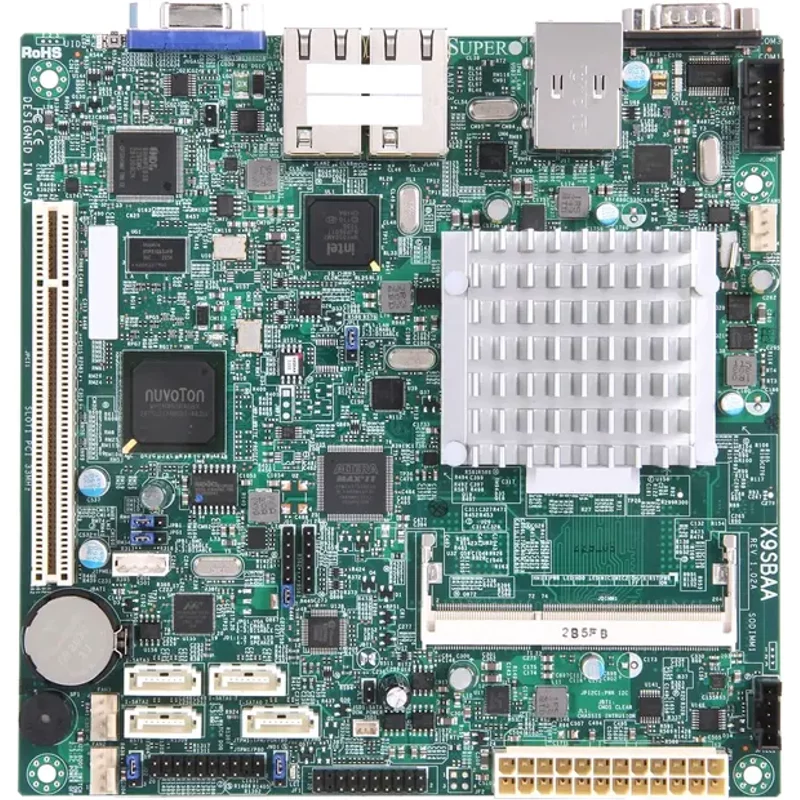 Supermicro X9SBAA-F-B | Intel Atom S1260 2.0GHz/ DDR3/ SATA3/USB3.0/ V/2GbE/ Mini-ITX System Board (Motherboard) / CPU Combo — Motherboards