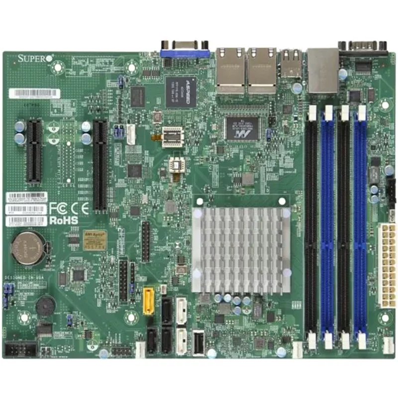Supermicro A1SRM-2558F | Socket Fcbga-1283 System on Chip Chipset Micro-ATX System Board (Motherboard) Supports Atom C2558 DDR3 4x Dimm — Cartes mères