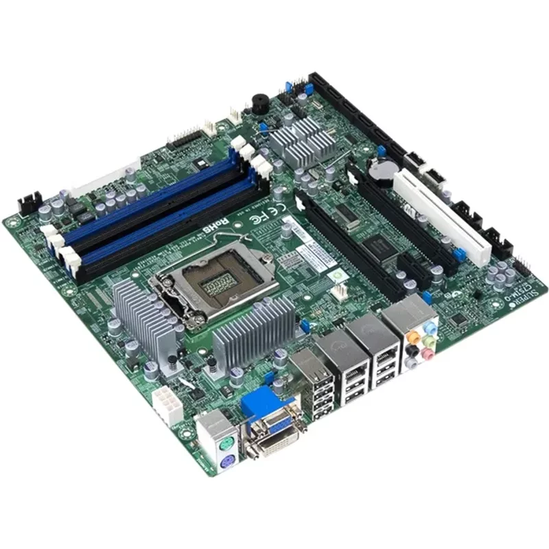 Supermicro MBD-C7SIM-Q-B | C7SIM-Q Socket LGA1156 Intel Q57 Express Chipset Micro-ATX System Board (Motherboard) Supports Core i3/i5/i7 Series DDR3 4x DIMM — Ca