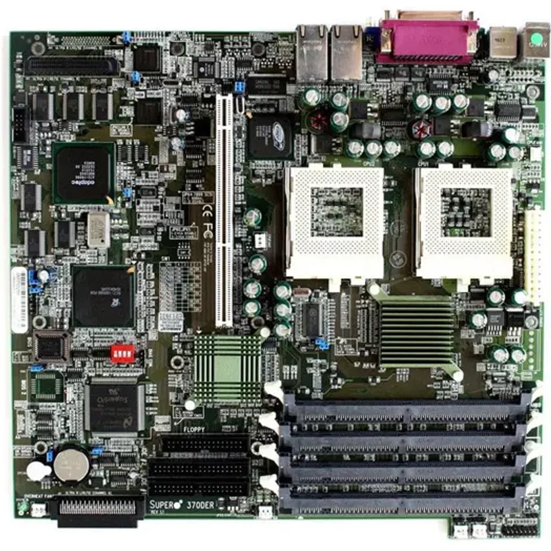 Supermicro 370DER | Socket FCPGA370 ATX System Board (Motherboard) Supports 2x Pentium III Series Sdram — Motherboards