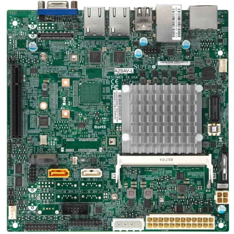 Supermicro A2SAV-2C-L | Socket Fcbga-1296 System on Chip Chipset Mini-ITX System Board (Motherboard) Supports Atom E3930 DDR3 1X Dimm — Motherboards