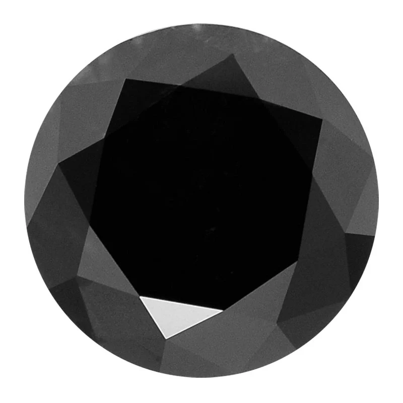 Diamant noir naturel rond de 5,50 carats - GemoneDiamonds — Pierres précieuses en vrac