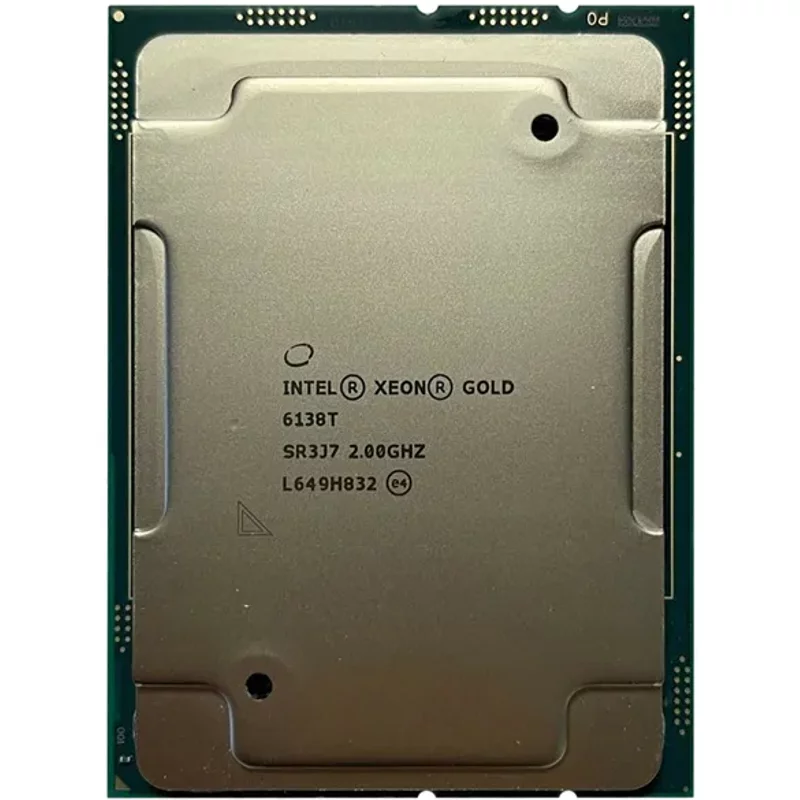 Intel SR3J7 | Xeon Gold 6138T 20-Core 2.00GHz 10.40GT/s UPI 27.5MB L3 Cache Socket LGA3647 Processor — Processeurs