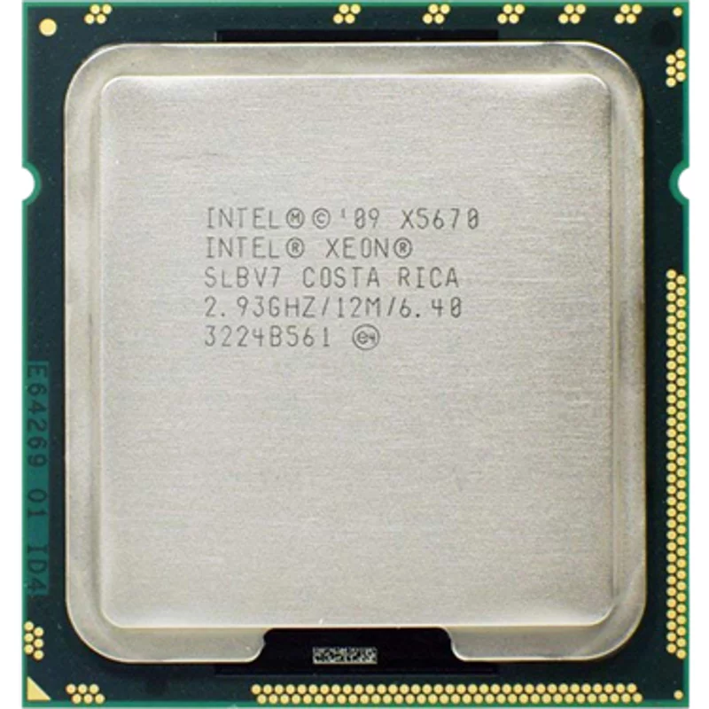 HP WG734UT | 2.93GHz 6.4GT/s QPI 12MB L3 Cache Socket LGA1366 Intel Xeon X5670 6-Core Processor for Z Series Workstation — Computer Processors