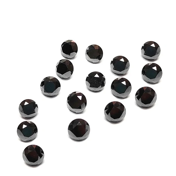 1 Carat Round Cut Diamond Natural Black Diamonds Lot - AA / 2.20 TO 2.30 MM — Loose Gemstones
