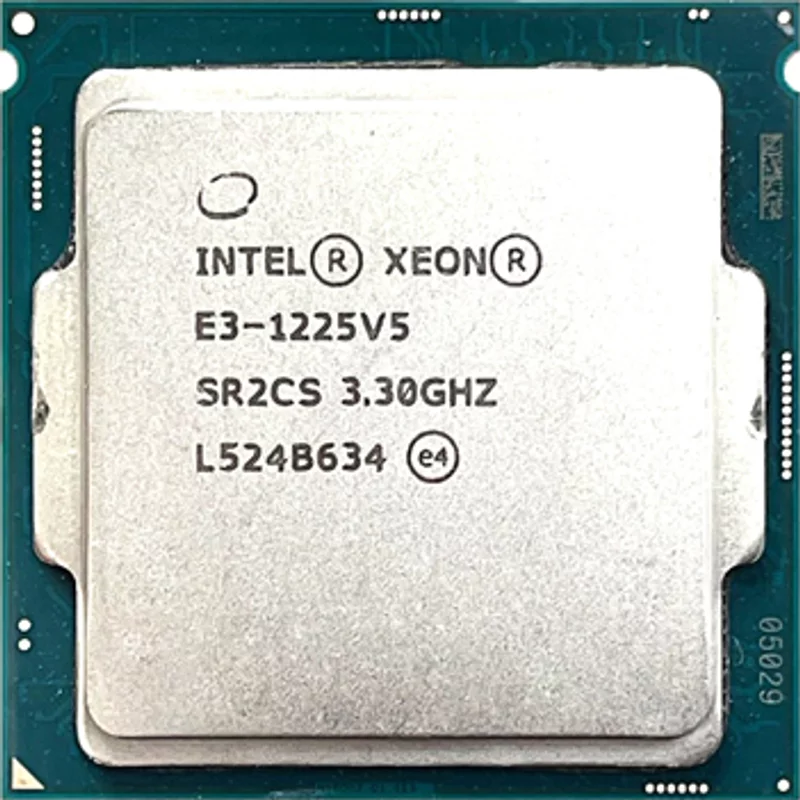 HP 839316-001 | 3.30GHz 8.00GT/s DMI 8MB L3 Cache Socket LGA1151 Intel Xeon E3-1225V5 Quad-Core Processor — Computer Processors