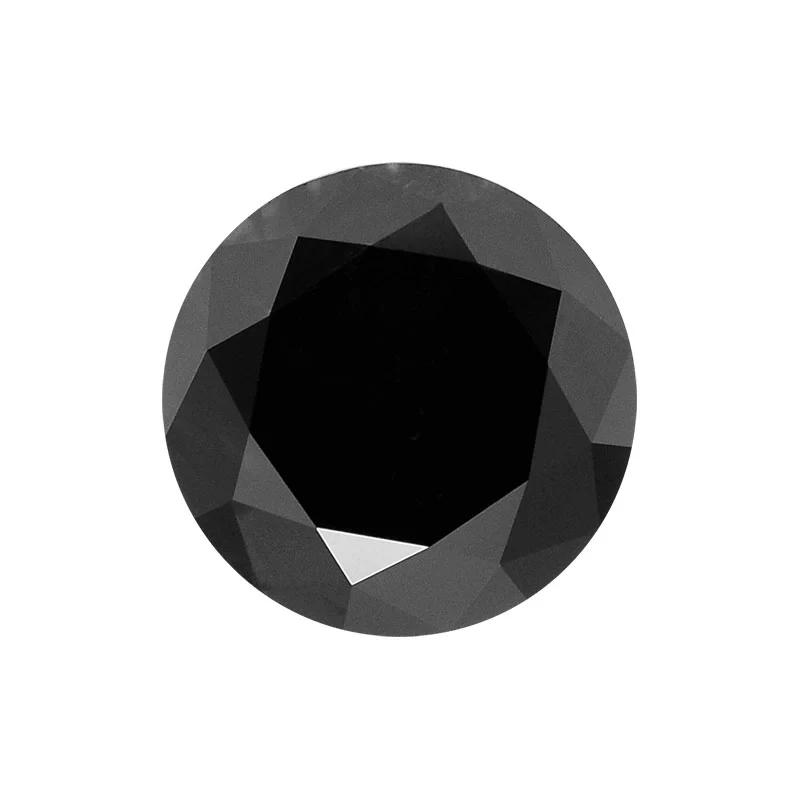 GemoneDiamonds Diamant noir taille ronde 1,40 carat 6,50 mm