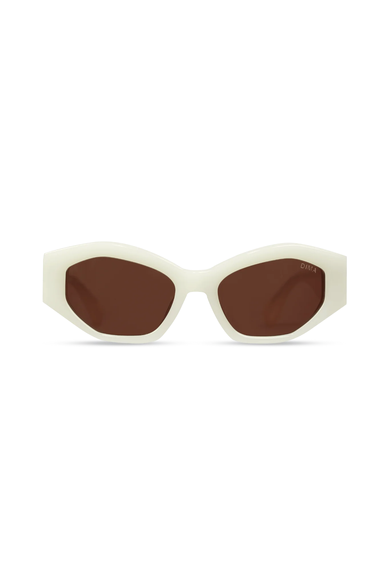 Mia Milky White Cat-Eye Sunglasses with Brown Lenses — Lunettes de soleil Hommes