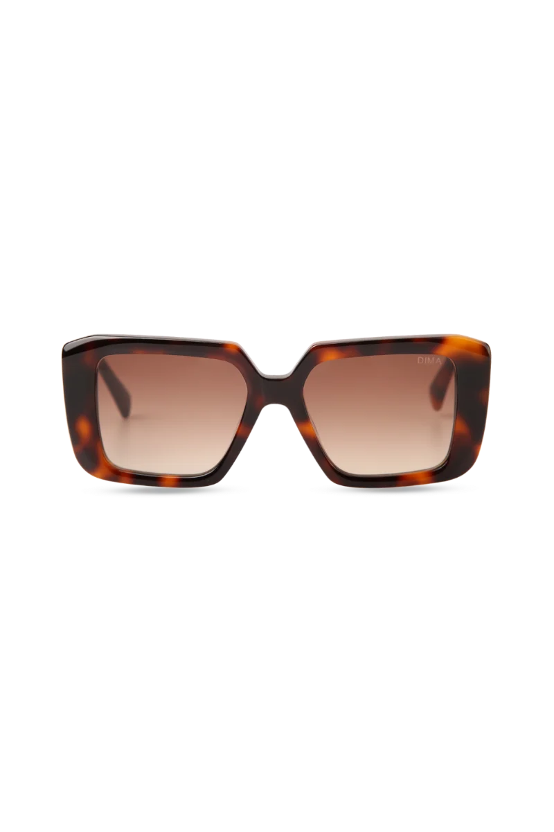 Ember Tortoise Square Sunglasses with Brown Gradient Lenses