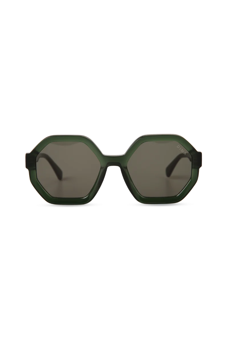 Aria Crystal Green Sunglasses with Green Lenses — Lunettes de soleil Hommes