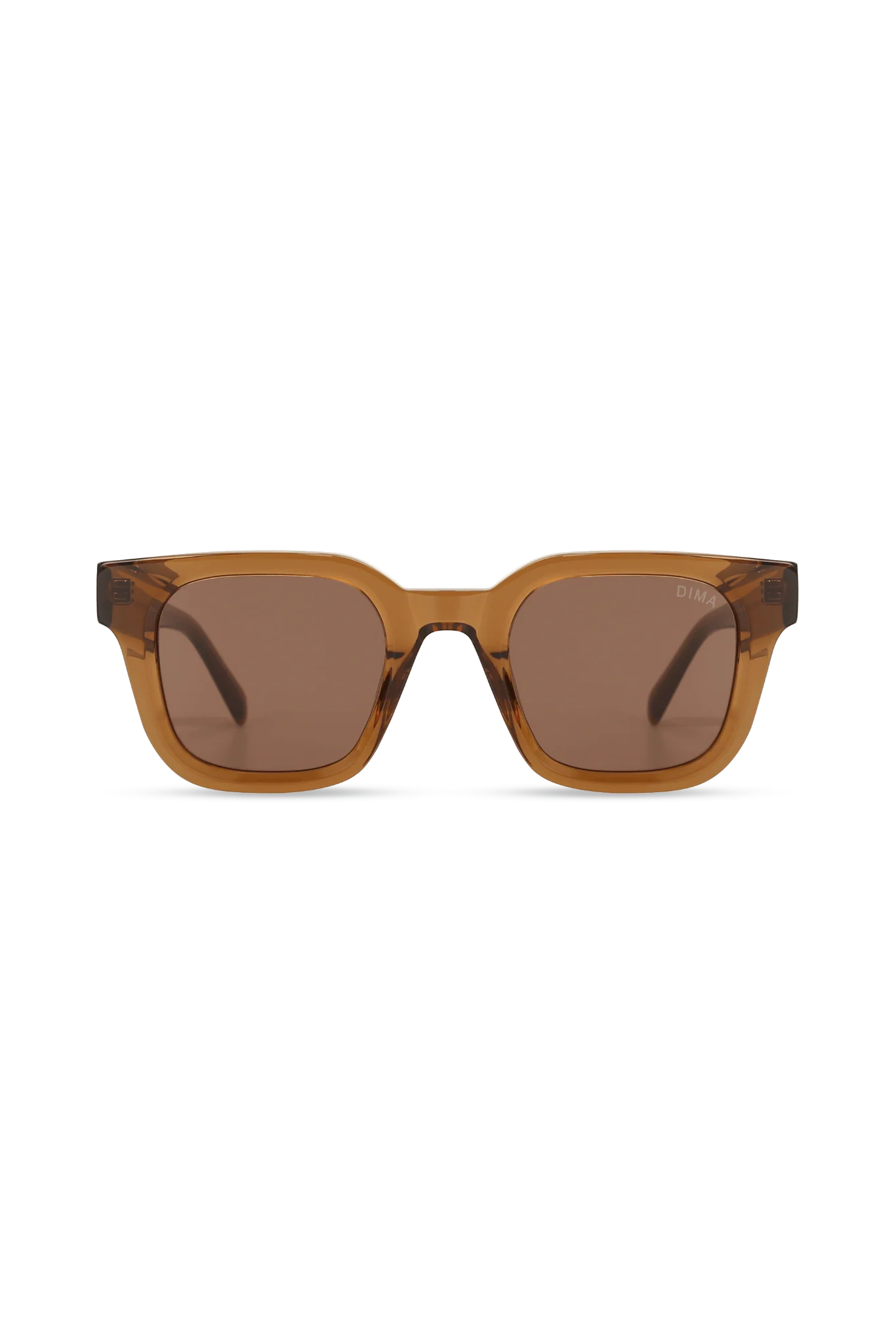 Marlo Crystal Brown Square Sunglasses with Brown Lenses