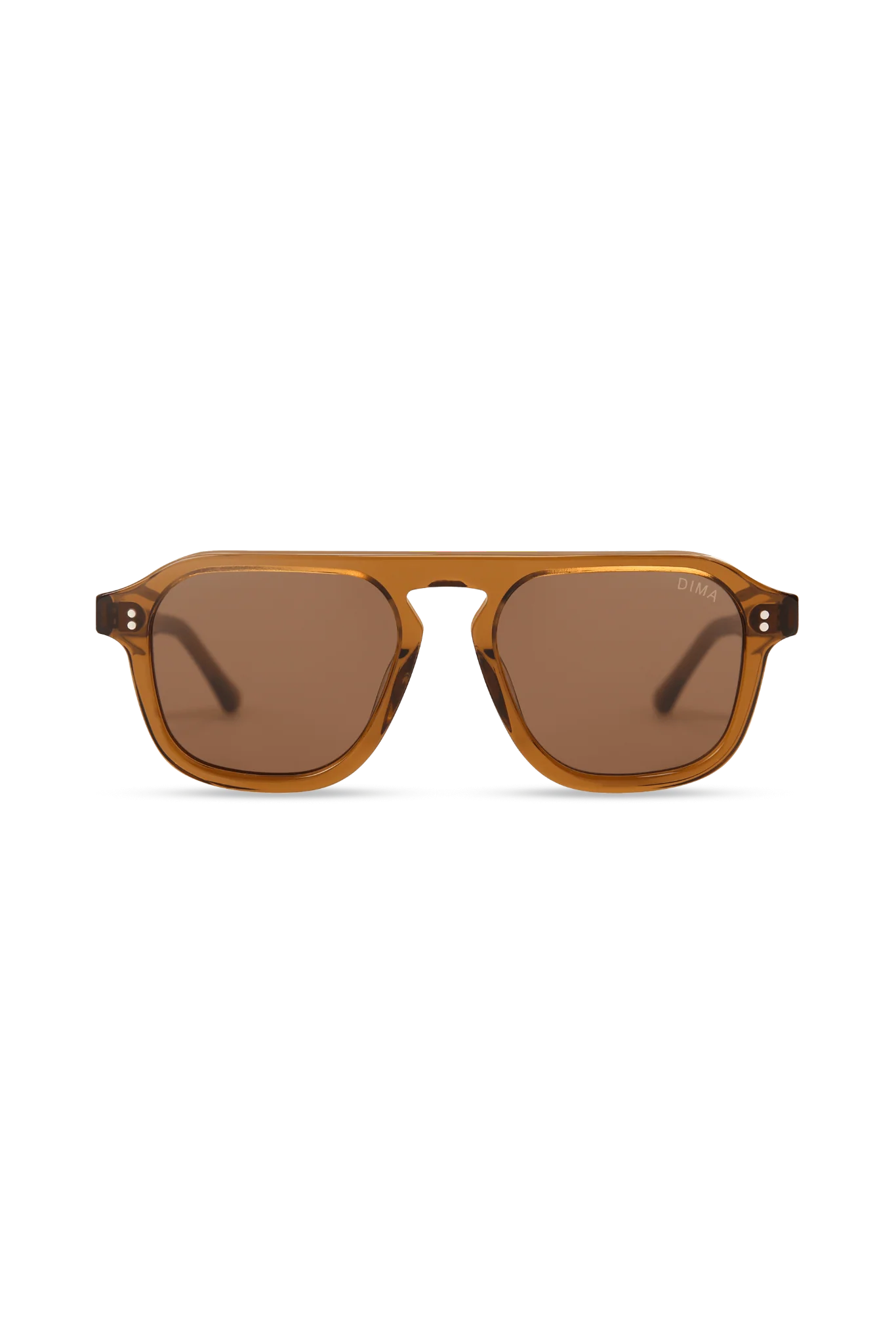 Cameo Crystal Brown Aviator Sunglasses with Brown Lenses — Lunettes de soleil Hommes