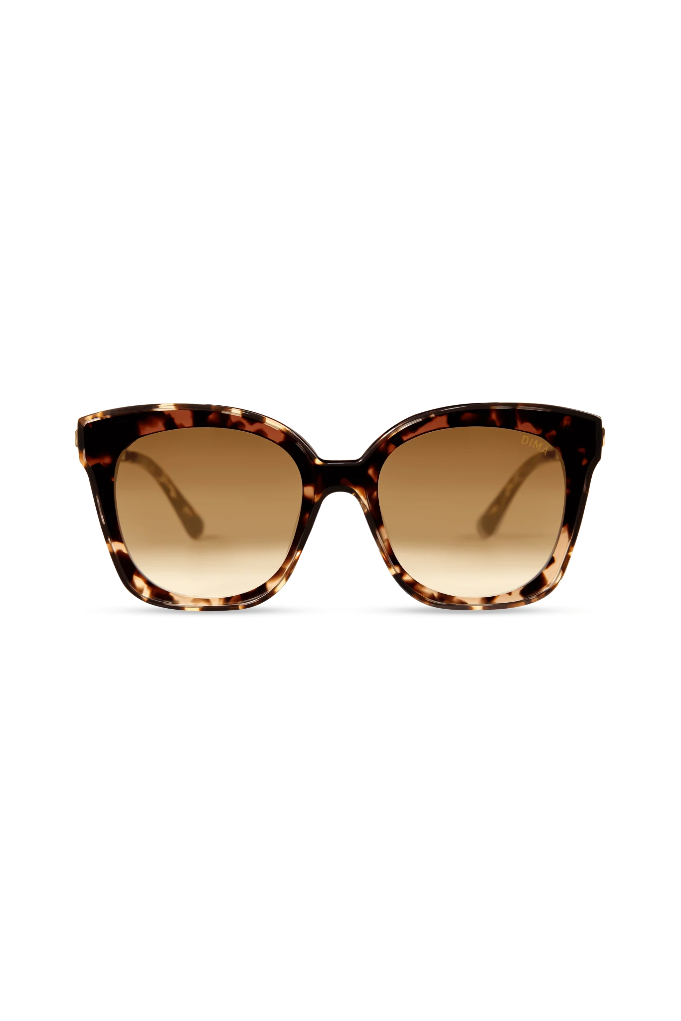 Lulu Espresso Tortoise Cat-Eye Sunglasses with Brown Gradient Lenses — Lunettes de soleil Femme