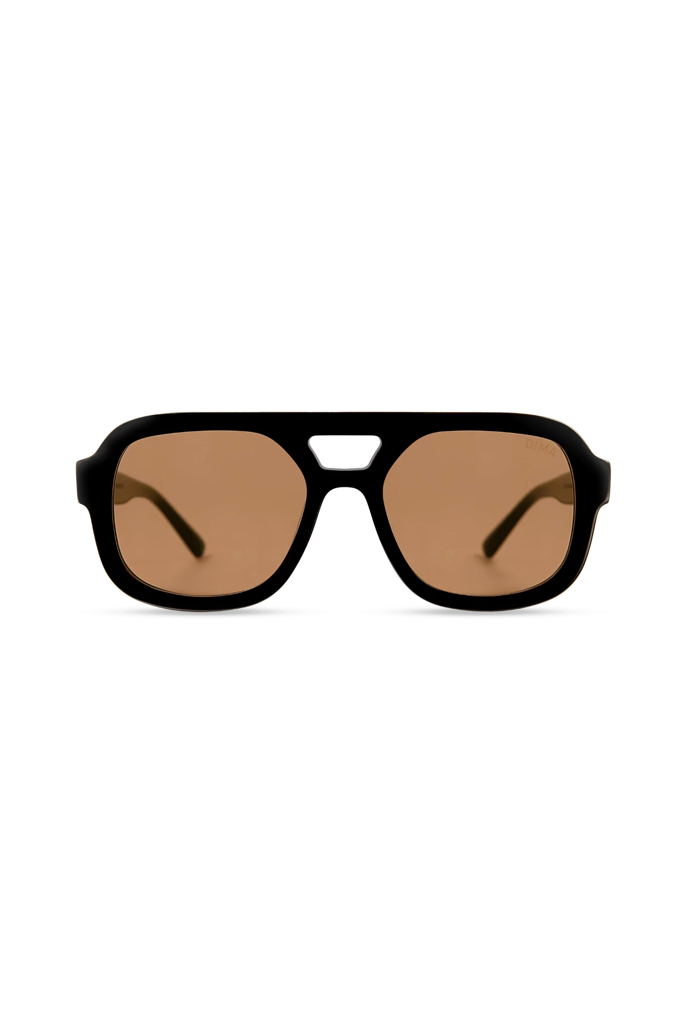 Flare Black Sunglasses with Light Brown Lenses