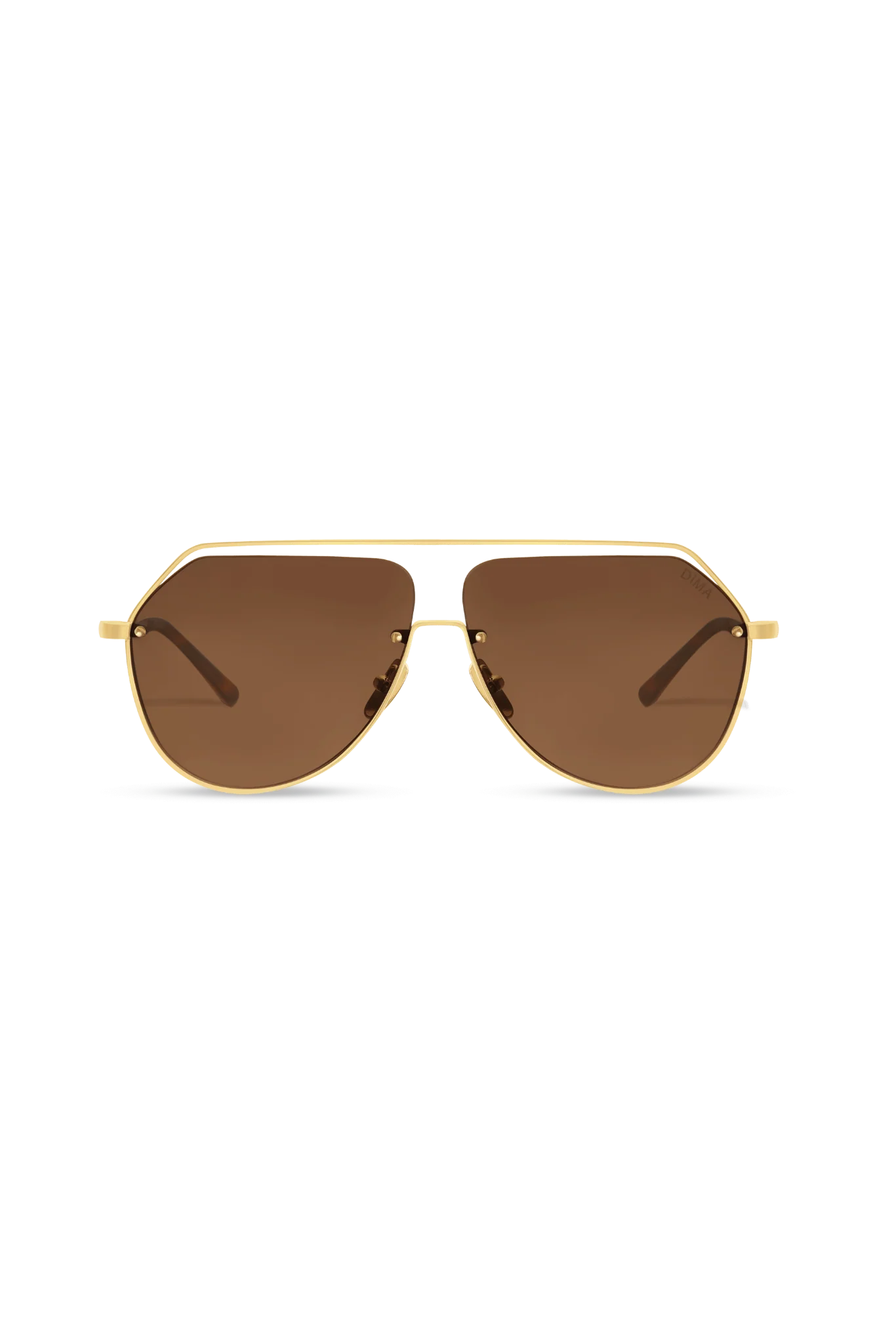 Serence Gold Dark Tortoise Sunglasses with Brown Lenses — Lunettes de soleil Hommes