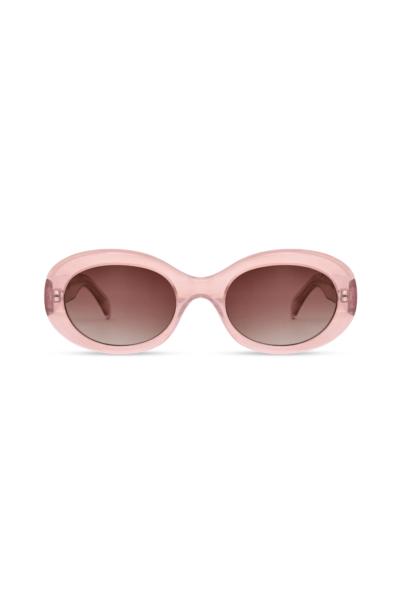 Kaia Crystal Pink Pearl Demi Sunglasses with Wine Gradient Lenses — Lunettes de soleil Femme